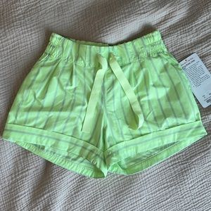 NWT RARE Lululemon Neon Shorts Size 4
